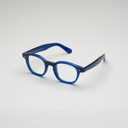 Perspective view of Fire Deep Blue optical frame