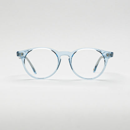 Front view of Air Light Crystal Blue optical frame