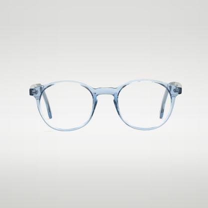 Front view of Candy Crystal Blue optical frame