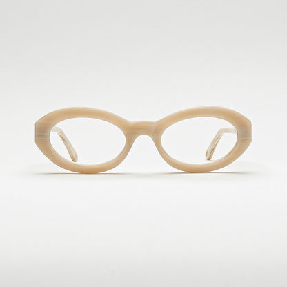 Front view of Coolangatta White Pearl optical frame