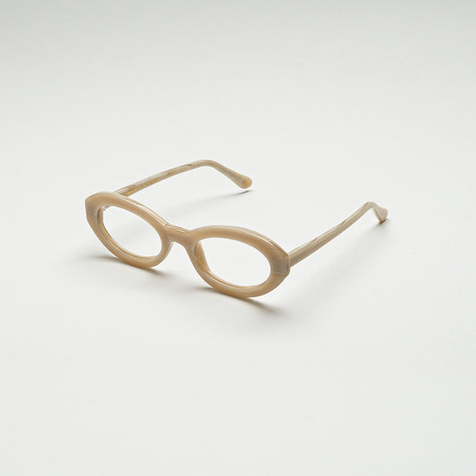 Perspective view of Coolangatta White Pearl optical frame