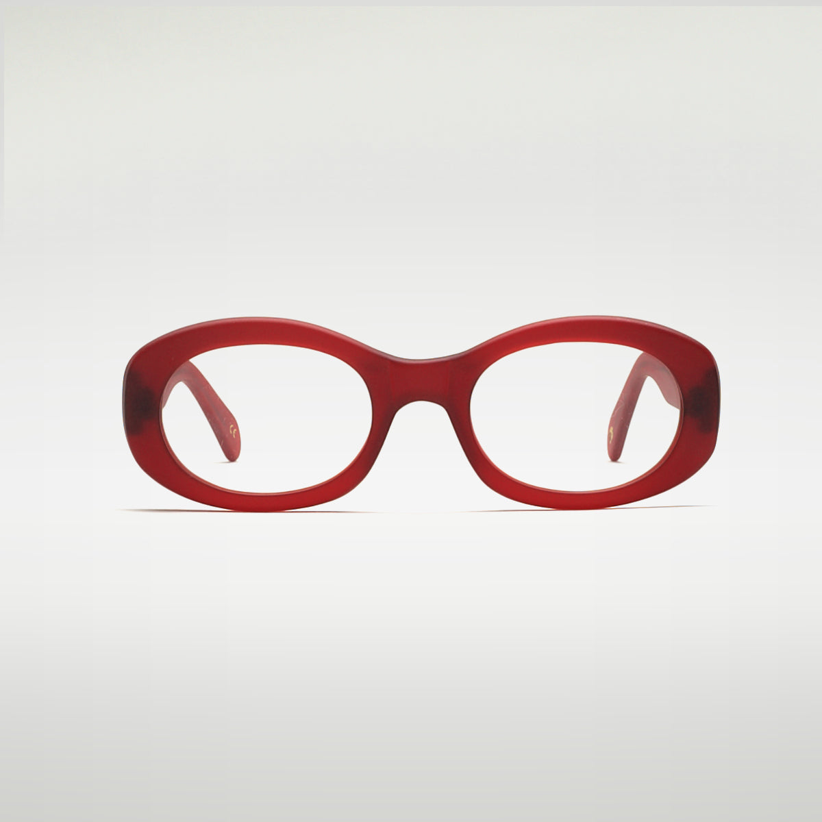 Front view of Cosmic Cherry Matte optical frame