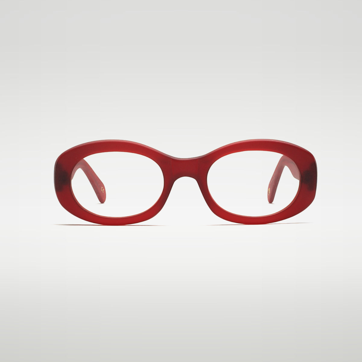 Front view of Cosmic Cherry Matte optical frame