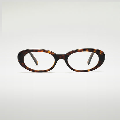 Front view of Emmy Tortoise optical frame