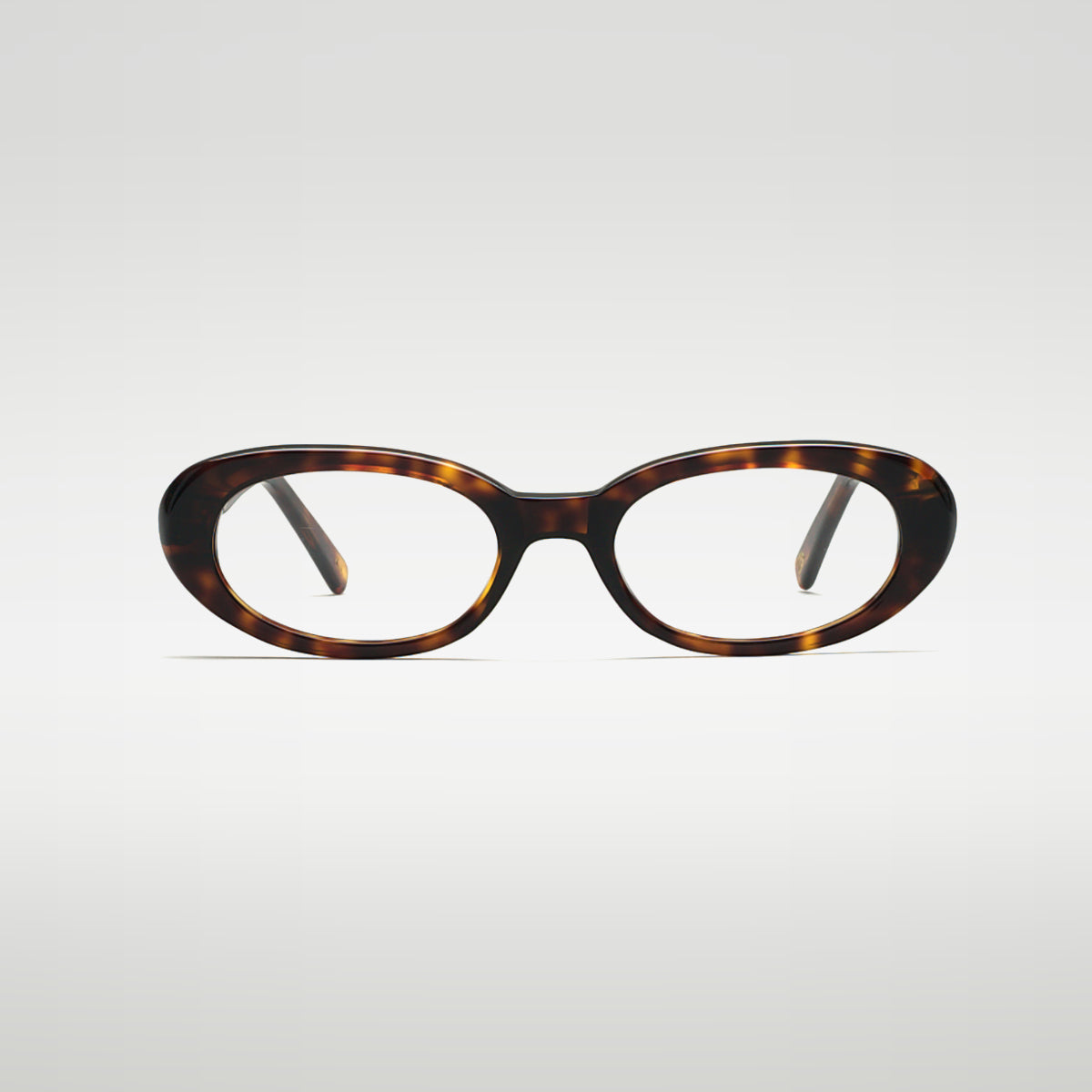 Front view of Emmy Tortoise optical frame