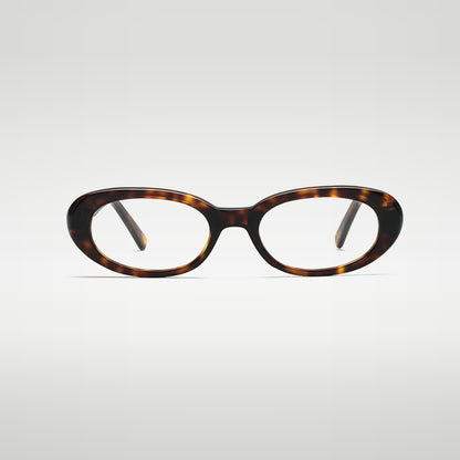 Front view of Emmy Tortoise optical frame