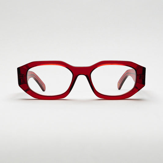 Front view of Kalahari Cherry optical frame