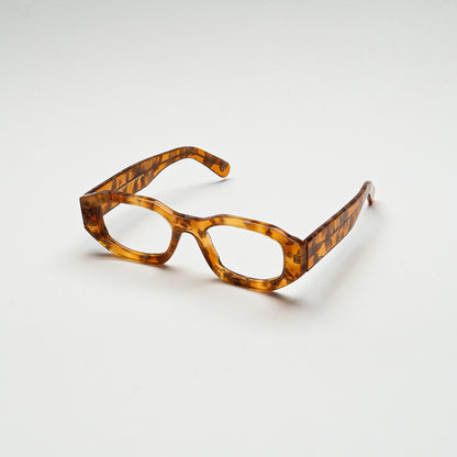 Perspective view of Kalahari Desert Amber optical frame