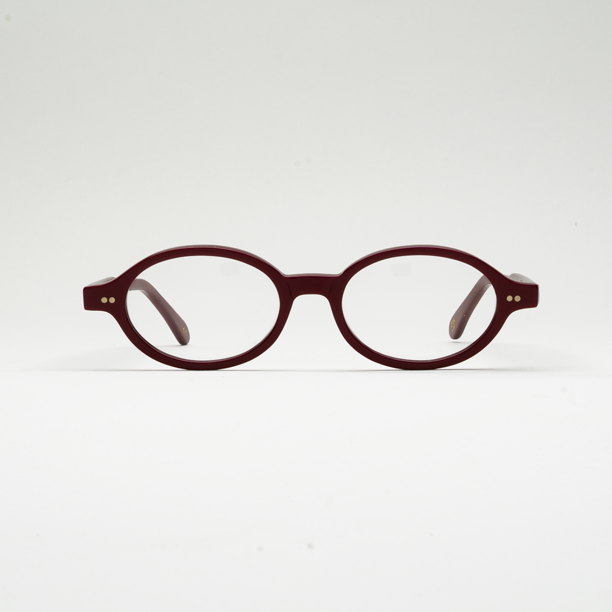 Front view of Kirra Burgundy optical frame