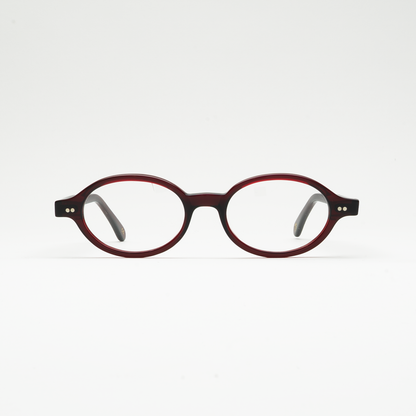 Front view of Kirra Oxblood optical frame
