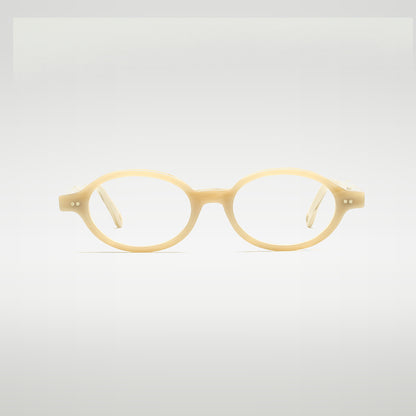 Front view of Kirra White Pearl optical frame