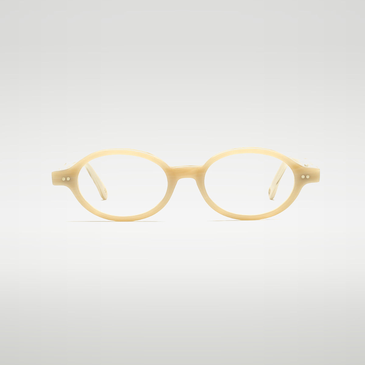 Front view of Kirra White Pearl optical frame