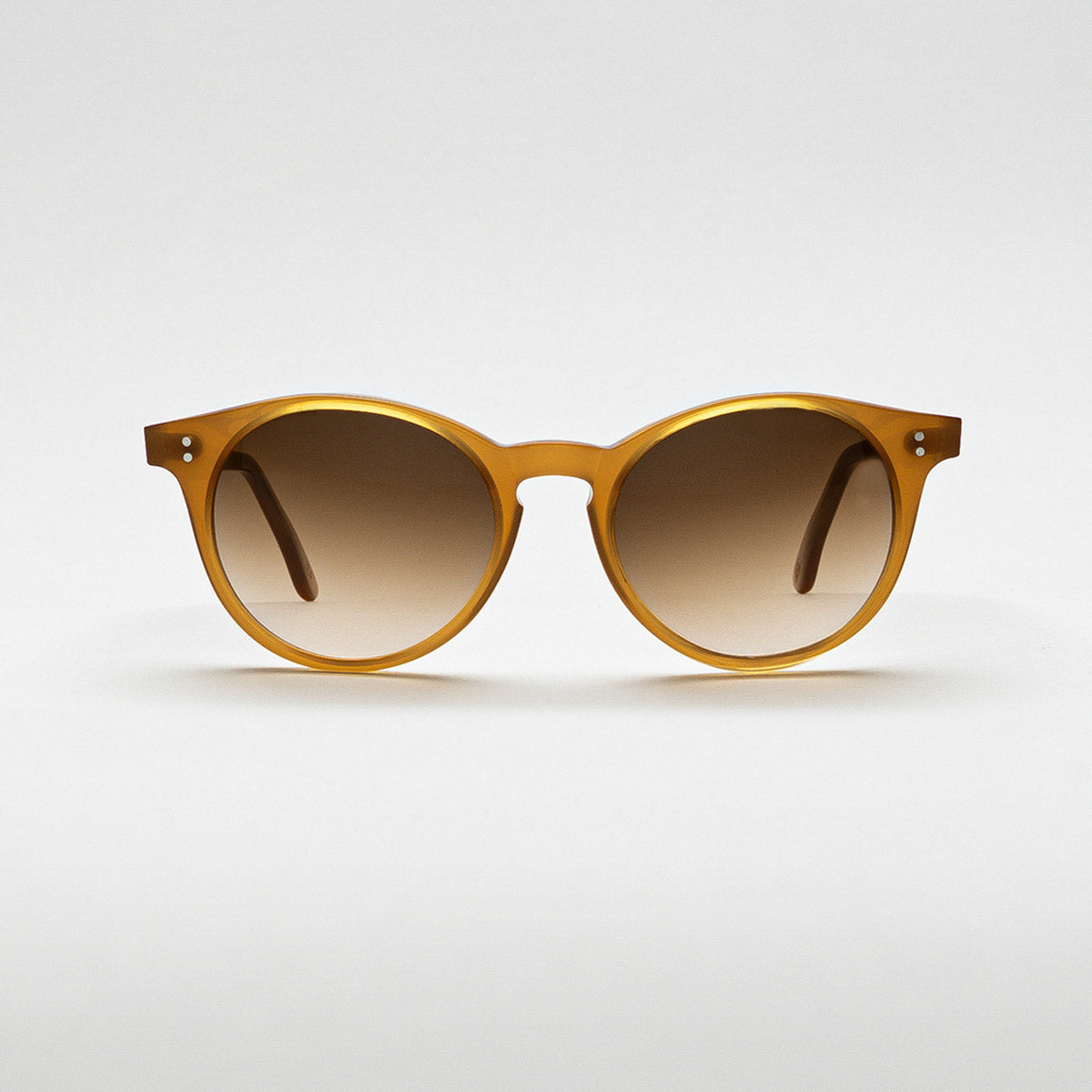 Mireye Air sunglasses in honey, front view.