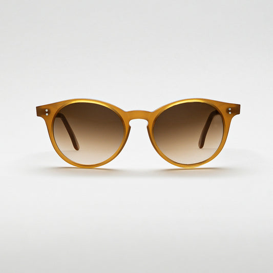 Mireye Air sunglasses in honey, front view.