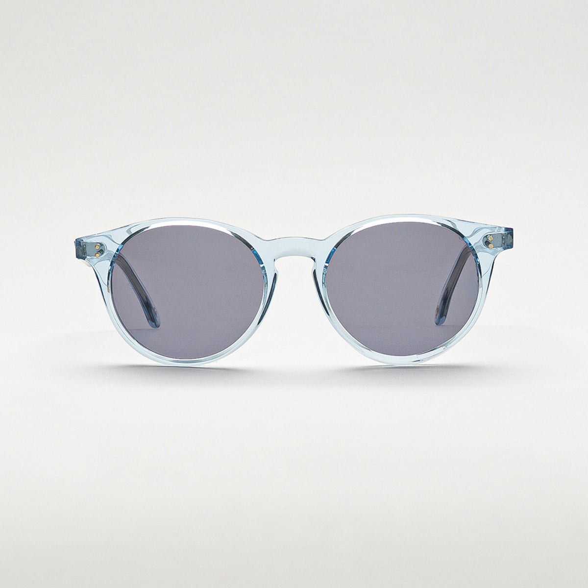 Mireye Air sunglasses in light blue crystal, front view.