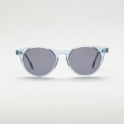 Mireye Air sunglasses in light blue crystal, front view.