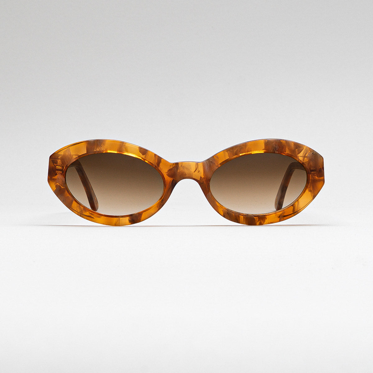 Mireye Coolangatta sunglasses in desert amber, front view.
