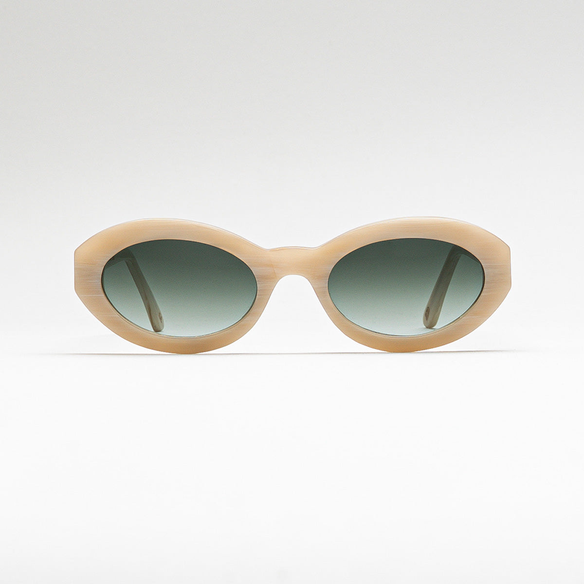Mireye Coolangatta sunglasses in white pearl, front view.