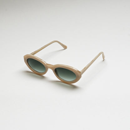 Mireye Coolangatta sunglasses in white pearl, perspective view.
