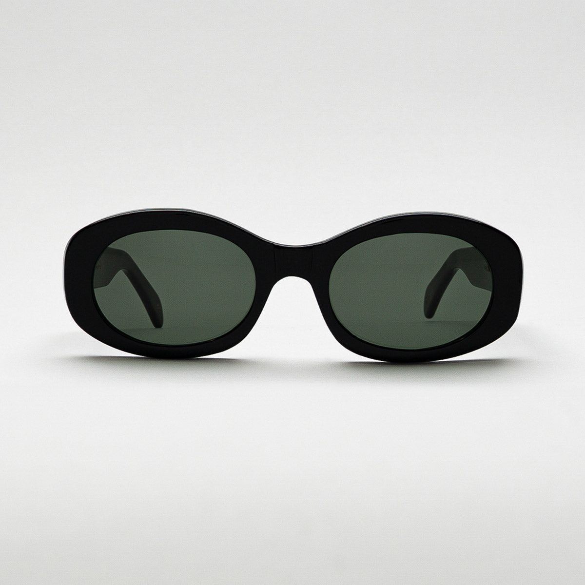 Mireye Cosmic sunglasses in black, front view.