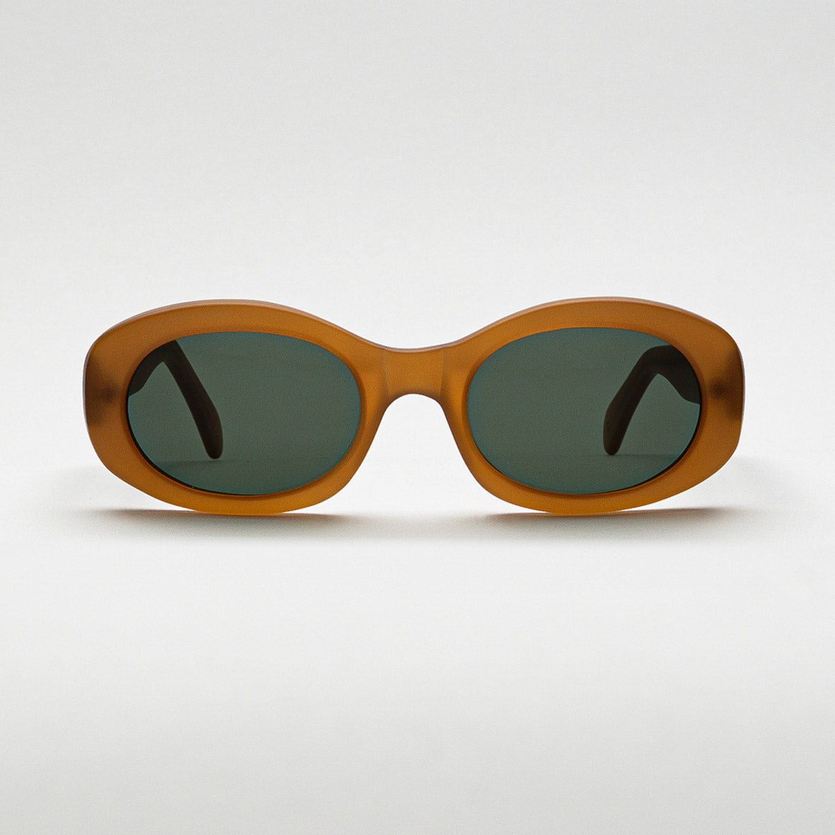 Mireye Cosmic sunglasses in honey, front view.