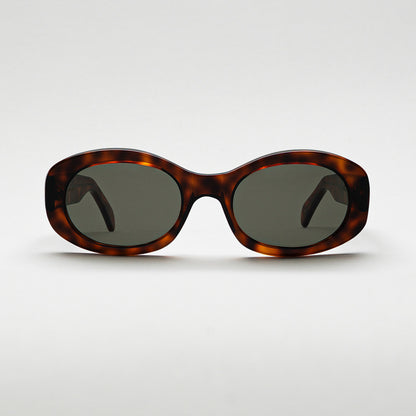 Mireye Cosmic sunglasses in tortoise, front view.