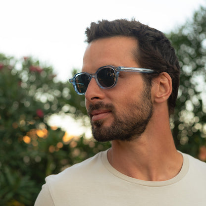 Mireye Earth sunglasses in Crystal Blue color.