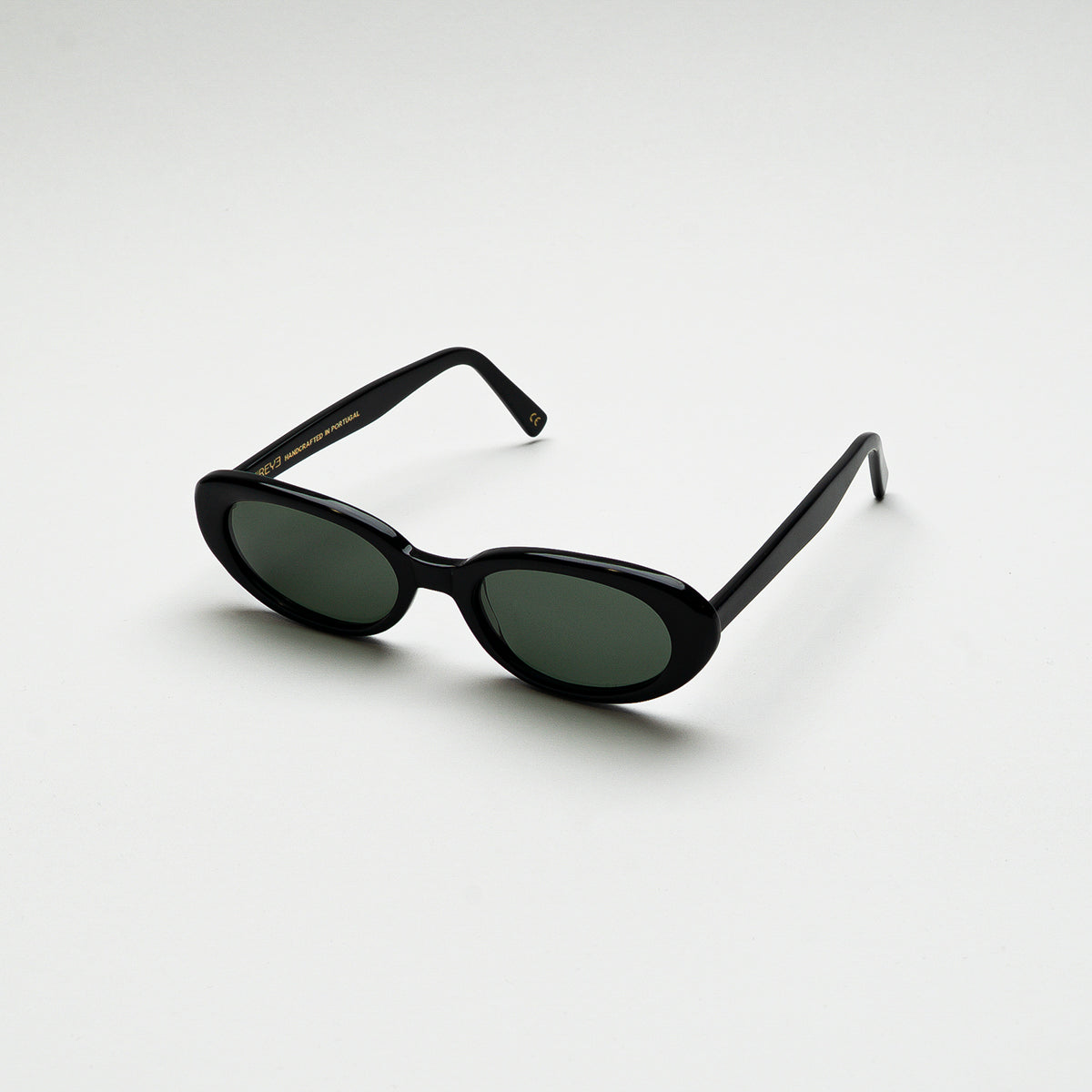 Mireye Emmy sunglasses in black, perspective view.