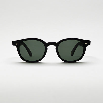 Mireye Fire sunglasses in black, front view.