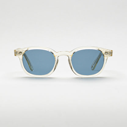 Mireye Fire sunglasses in crystal sand, front view.