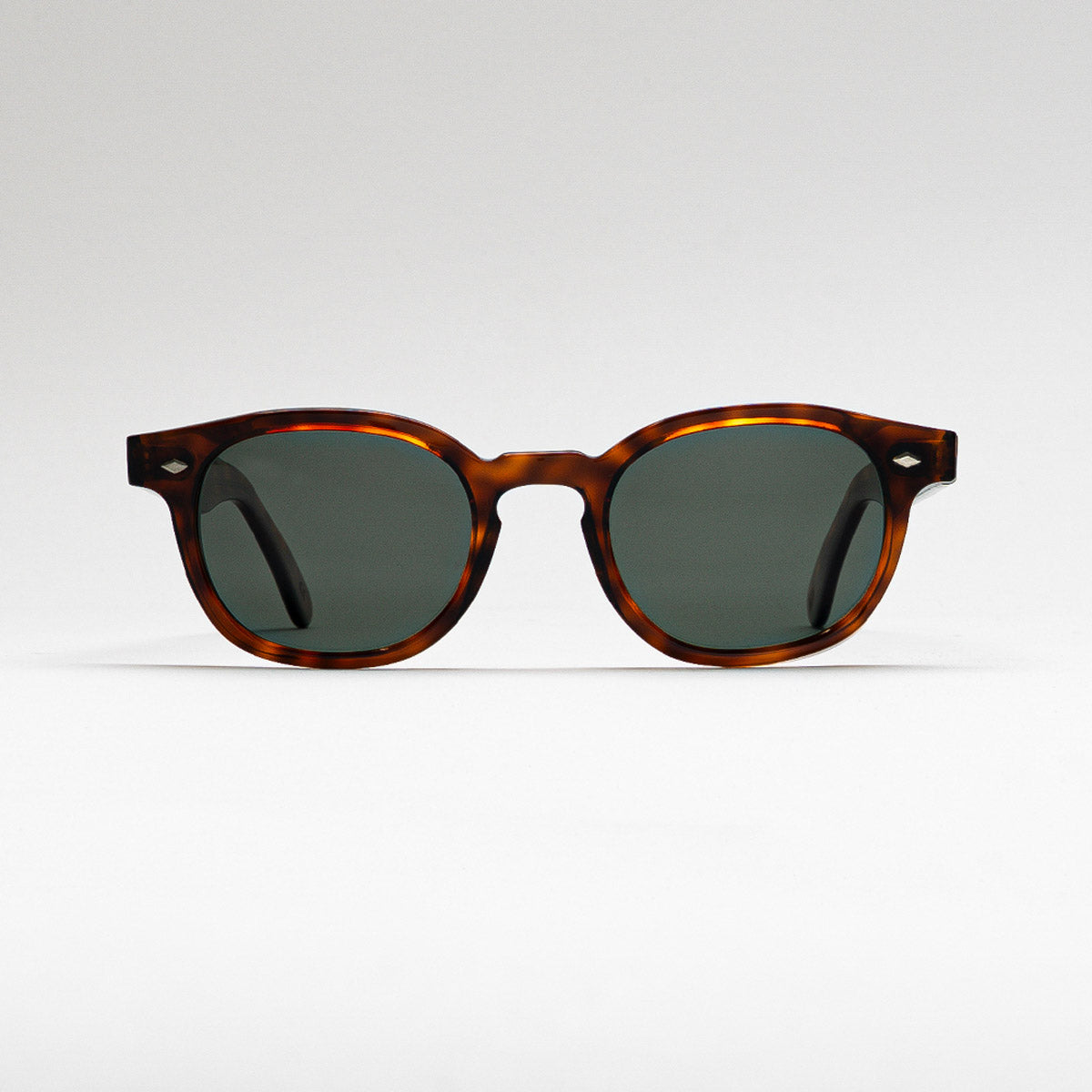 Mireye Fire sunglasses in tortoise, front view.