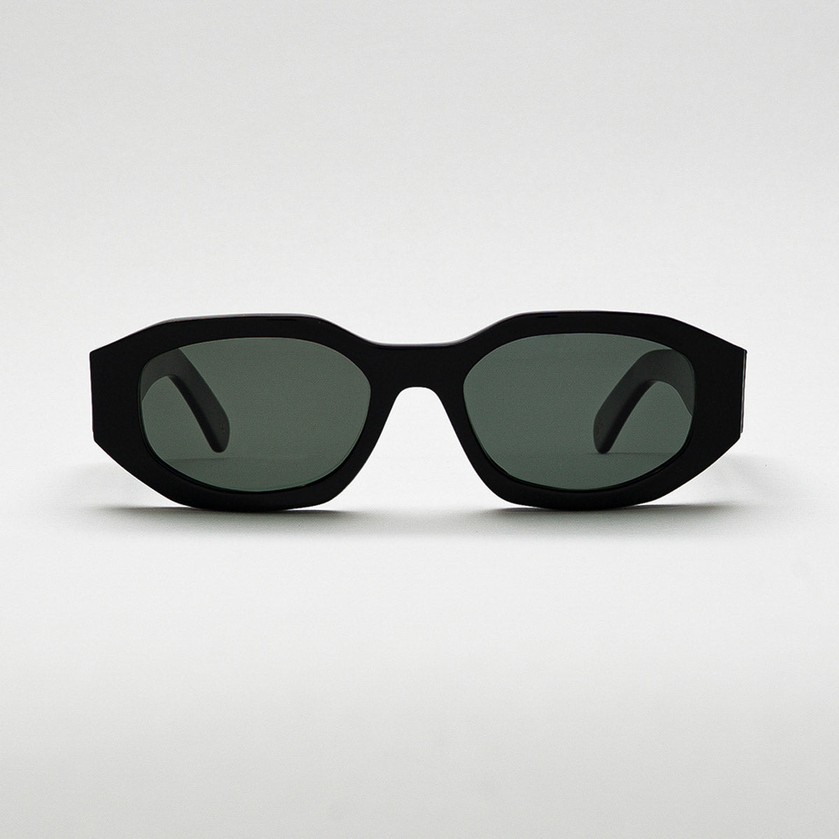 Mireye Kalahari sunglasses in black, front view.