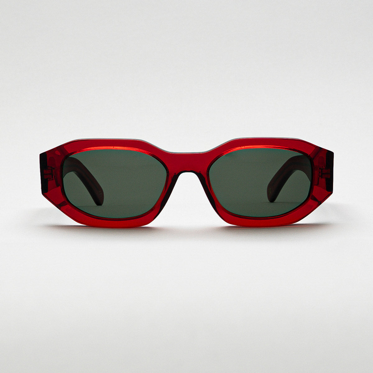 Mireye Kalahari sunglasses in cherry, front view.