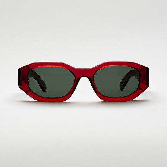 Mireye Kalahari sunglasses in cherry, front view.