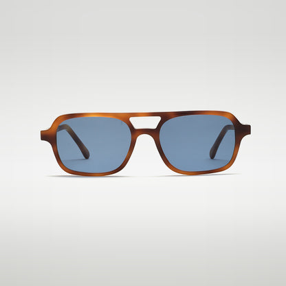 Mireye Mikuni sunglasses in toffee, front view.