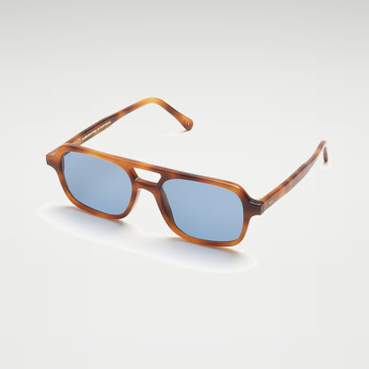 Mireye Mikuni sunglasses in toffee, perspective view.