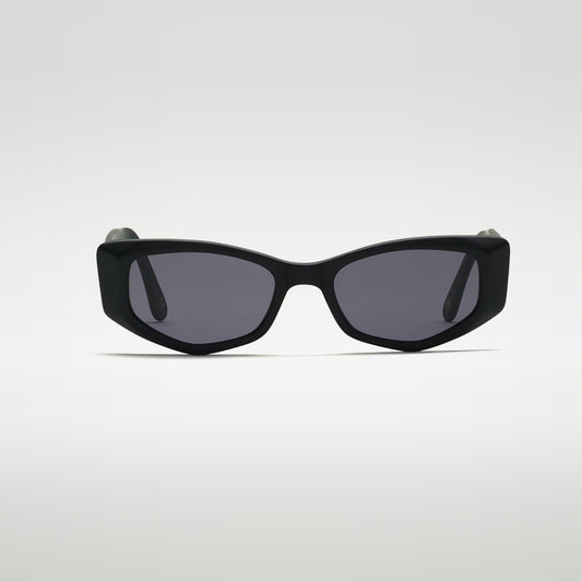 Mireye Mundaka sunglasses in black, front view.