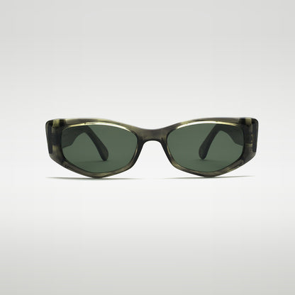 Mireye Mundaka sunglasses in deep forest, front view.