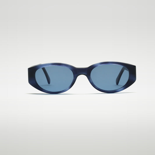 Mireye Noosa sunglasses in blue midnight, front view.