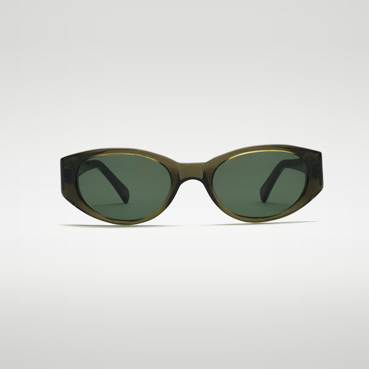 Mireye Noosa sunglasses in deep forest, front view.