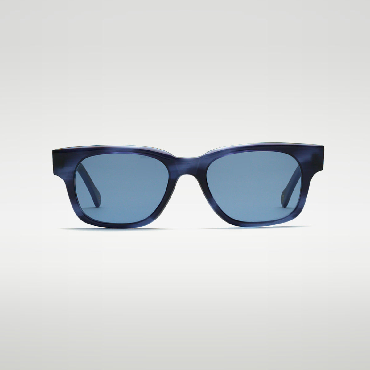 Mireye Roti sunglasses in blue, front view.