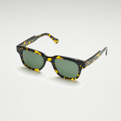 Mireye Roti sunglasses in eclipse tortoise, perspective view.