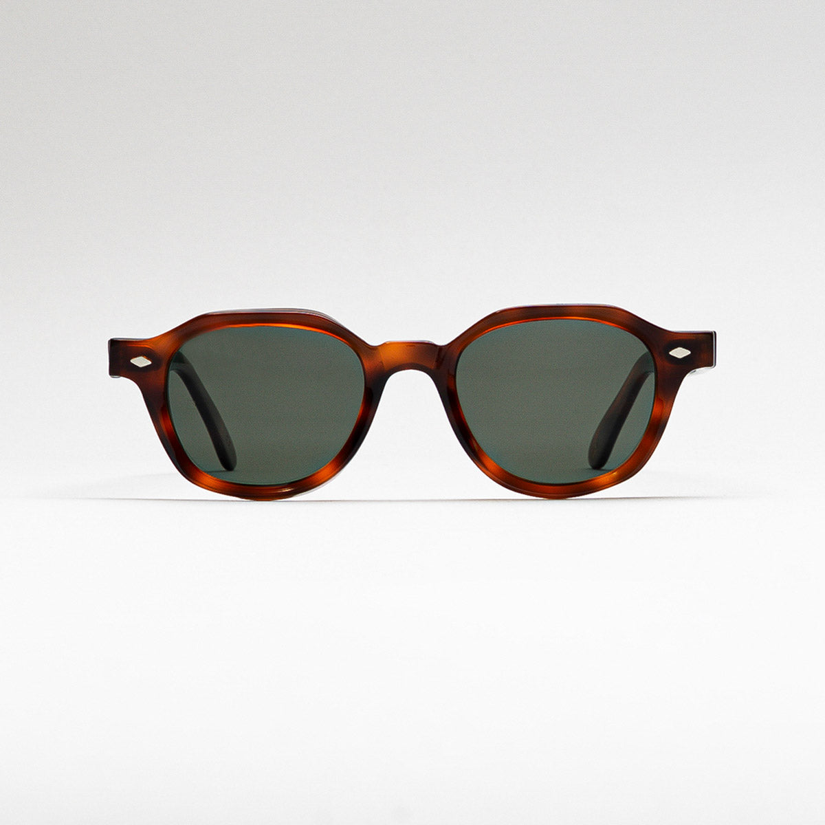 Mireye sunglasses in tortoise, front view.