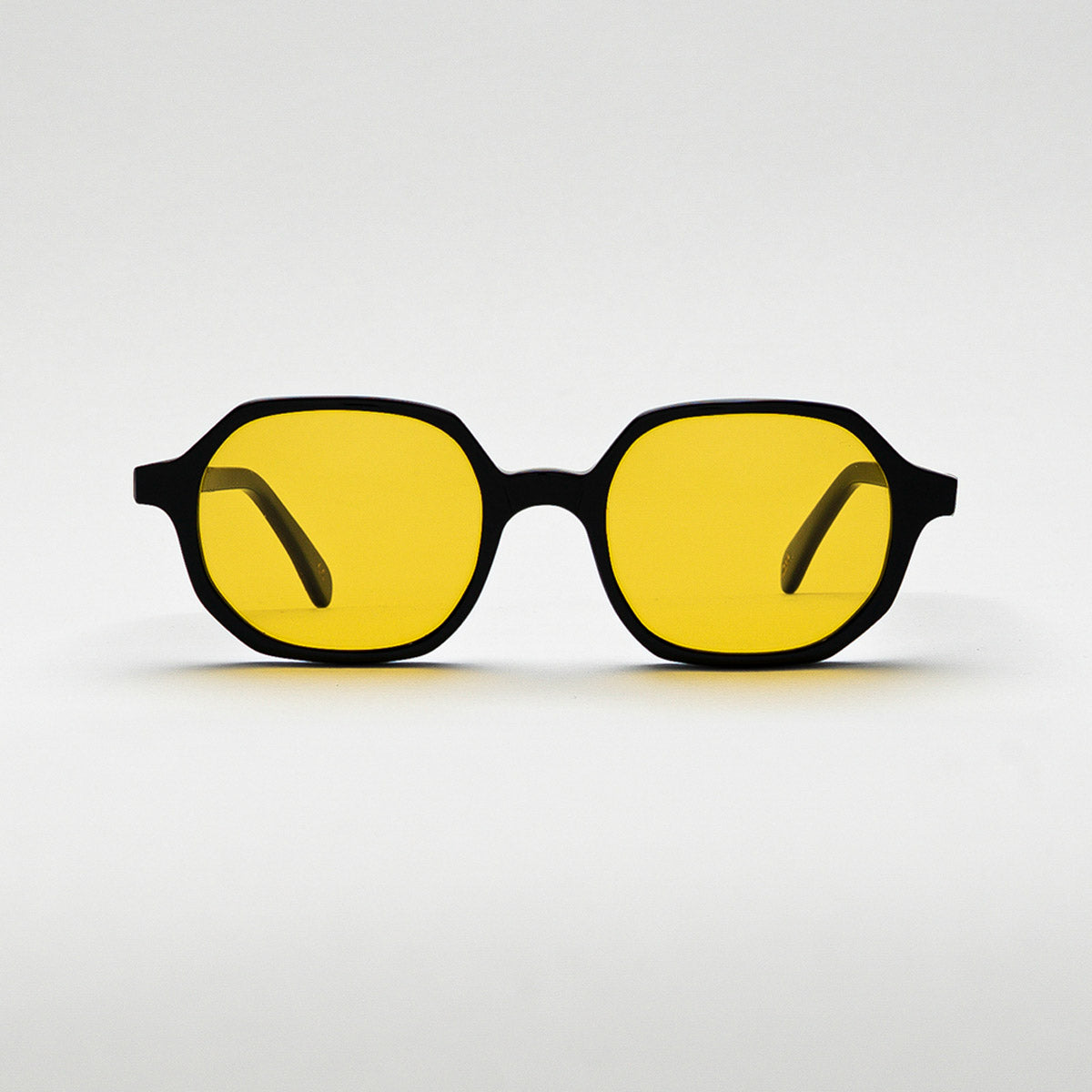 Mireye Zicattela sunglasses in black, front view.