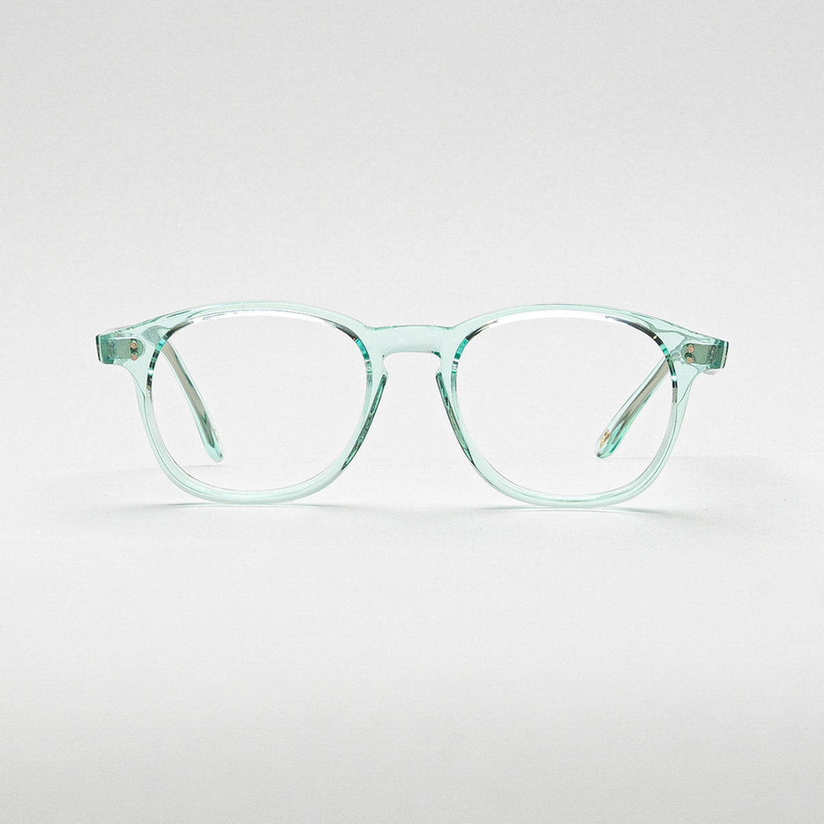 Front view of Water Crystal Green optical frame