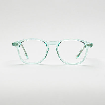 Front view of Water Crystal Green optical frame